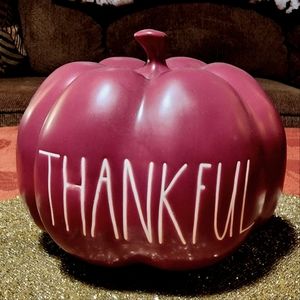 Rae Dunn Autumn "Thankful" Ceramic Pumpkin